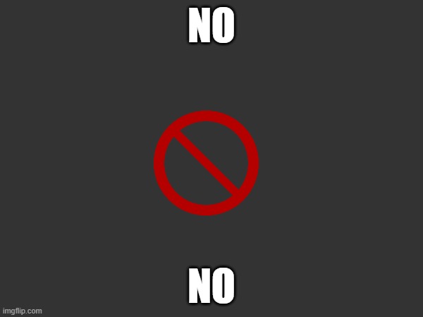 NO; NO | made w/ Imgflip meme maker