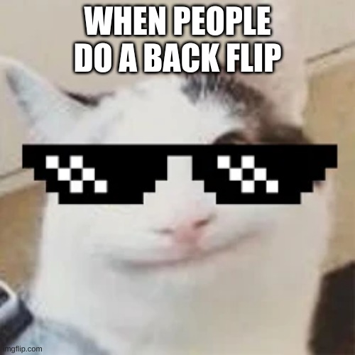 people backflip | WHEN PEOPLE DO A BACK FLIP | image tagged in funny memes | made w/ Imgflip meme maker