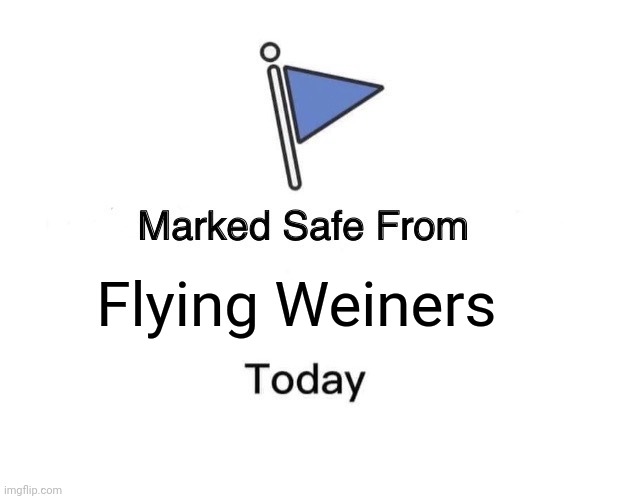 Marked Safe From | Flying Weiners | image tagged in memes,marked safe from | made w/ Imgflip meme maker