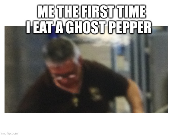 Glass blower | ME THE FIRST TIME I EAT A GHOST PEPPER | image tagged in funny memes | made w/ Imgflip meme maker