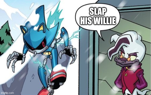 SLAP HIS WILLIE | image tagged in sonic | made w/ Imgflip meme maker