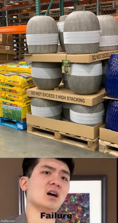 The 3 high stackings | image tagged in failure,stack,stacking,you had one job,memes,store | made w/ Imgflip meme maker