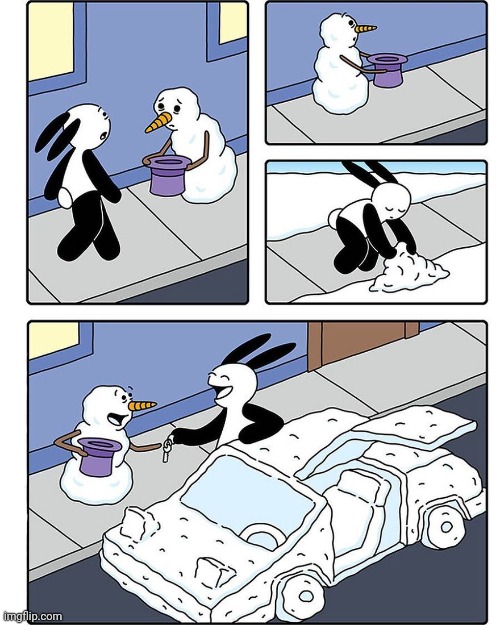 Snowy car | image tagged in snow,car,snowman,snowy,comics,comics/cartoons | made w/ Imgflip meme maker