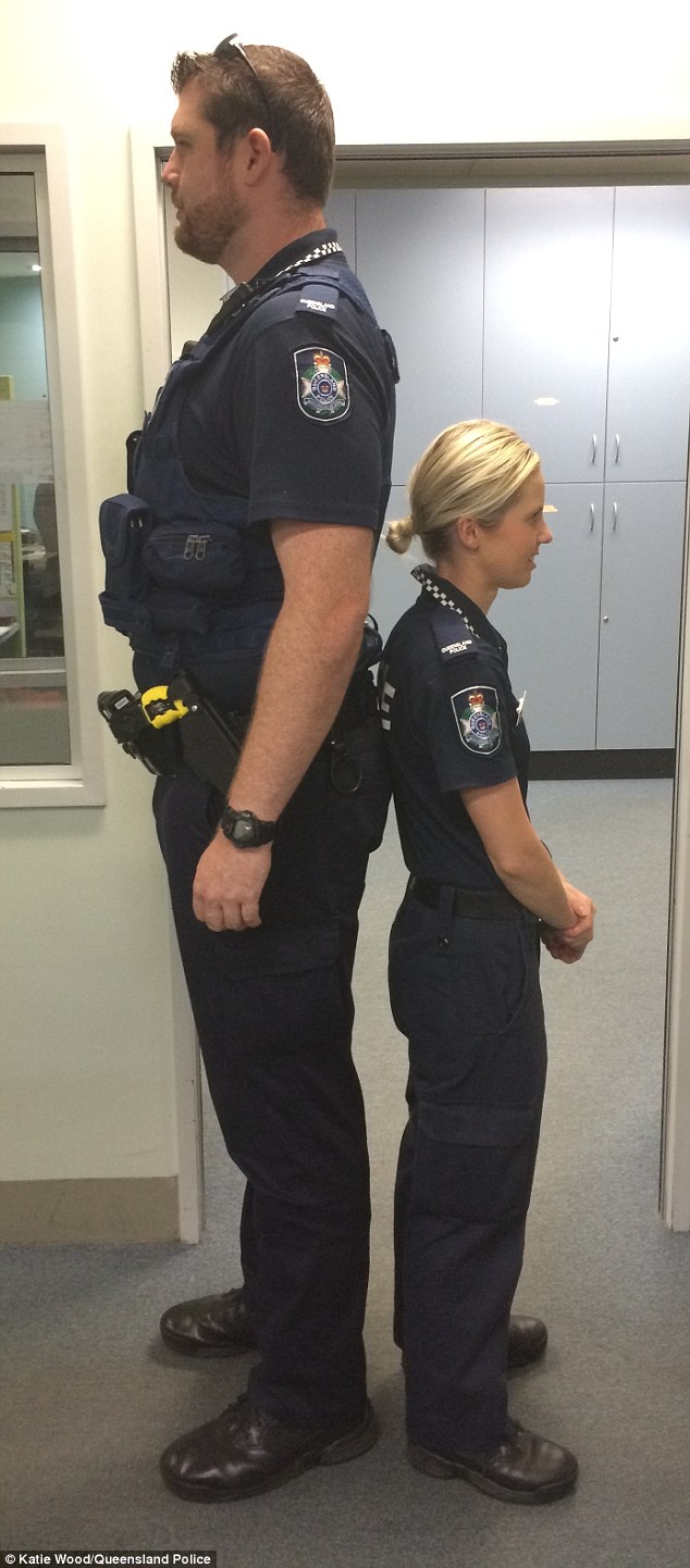 Tall cop short cop Blank Meme Template