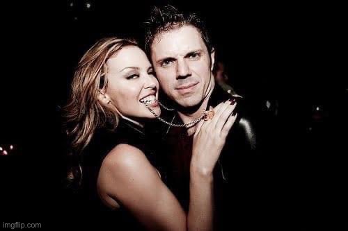 Kylie Minogue and Jake Shears | image tagged in kylie minogue and jake shears | made w/ Imgflip meme maker