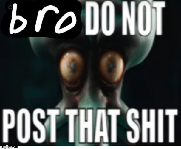 bro do not post that shit | image tagged in bro do not post that shit | made w/ Imgflip meme maker