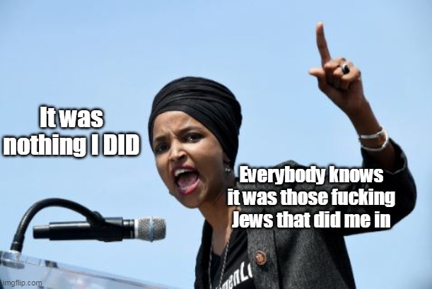 Ilhan no more foreign affairs, just incestual ones | It was nothing I DID; Everybody knows it was those fucking Jews that did me in | image tagged in i married my brother,what a lovely way of saying how much you love me | made w/ Imgflip meme maker