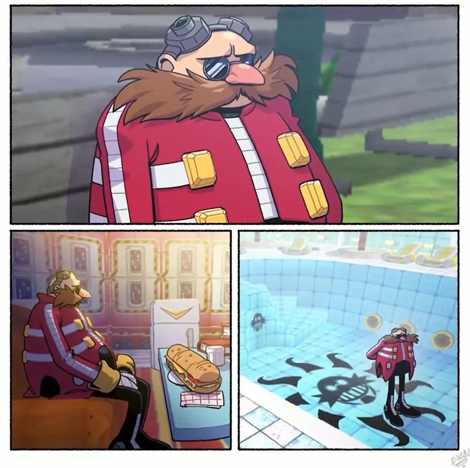 Eggman waiting Blank Meme Template