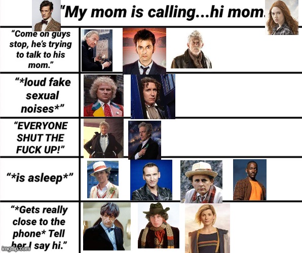 It's funnier when you realies they're all the same person | image tagged in my mom is calling | made w/ Imgflip meme maker