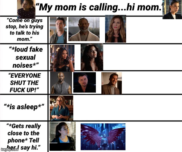 #SaveLucifer | image tagged in my mom is calling | made w/ Imgflip meme maker