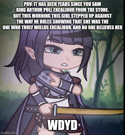 Normal rules apply. Yes you can be king Arthur but if you decide to be him you know that she is telling the truth | POV: IT HAS BEEN YEARS SINCE YOU SAW KING ARTHUR PULL EXCALIBUR FROM THE STONE. BUT THIS MORNING THIS GIRL STEPPED UP AGAINST THE WAY HE RULES SHOWING THAT SHE WAS THE ONE WHO TRULY WIELDS EXCALIBUR. AND NO ONE BELIEVES HER; WDYD | image tagged in king arthur,excalibur | made w/ Imgflip meme maker