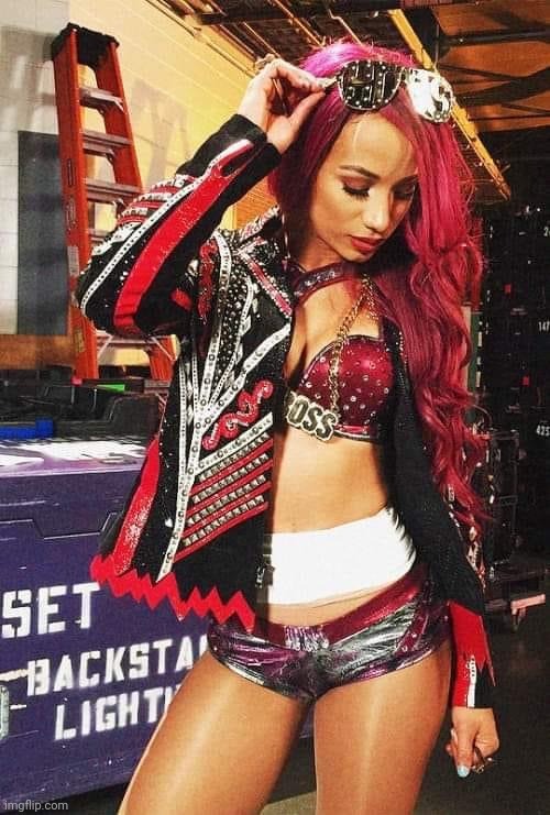 Wanted to ask if this image passes or violates tos | image tagged in sasha banks,seems sus | made w/ Imgflip meme maker