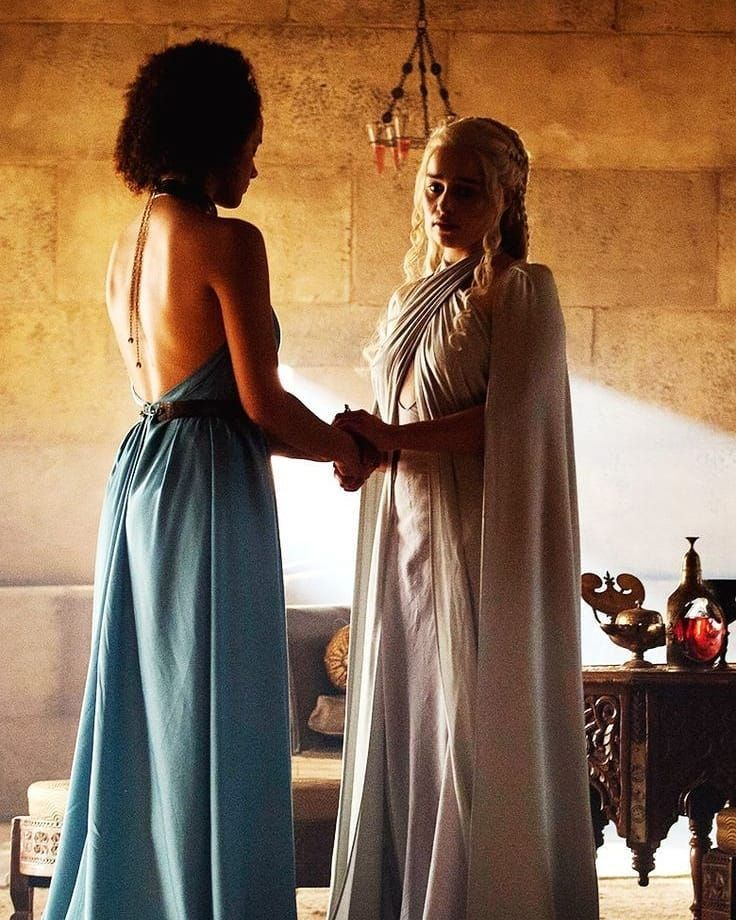 High Quality game of thrones daenerys and missandei Blank Meme Template