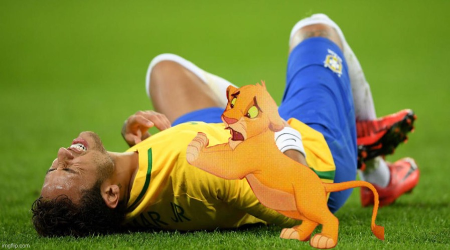 Neymar be like | image tagged in neymar,simba,memes,sports | made w/ Imgflip meme maker