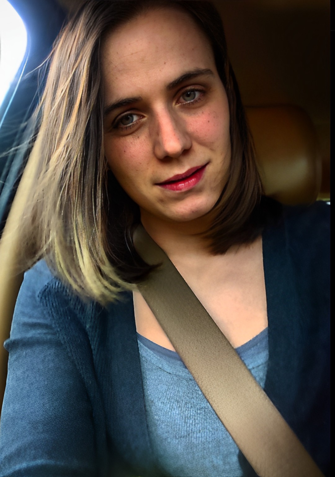 High Quality Katie P in the car Blank Meme Template