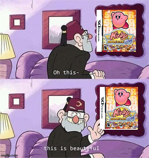 kirby superstar ultra is still a masterpiece | image tagged in oh this this beautiful blank template,kirby superstar ultra,nintendo ds,kirby,2000s video games | made w/ Imgflip meme maker