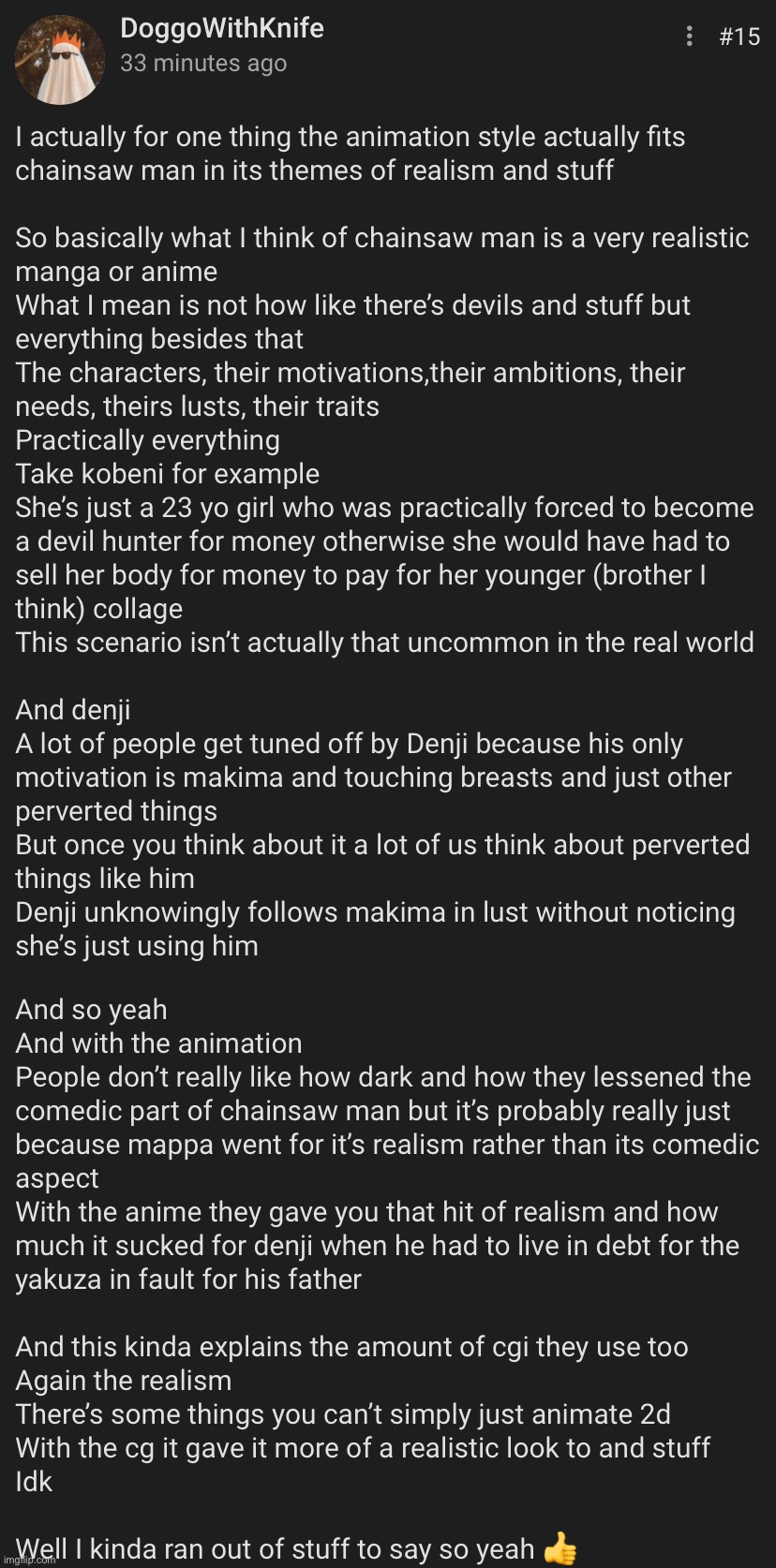 My expert take on chainsaw man cuz yes | made w/ Imgflip meme maker