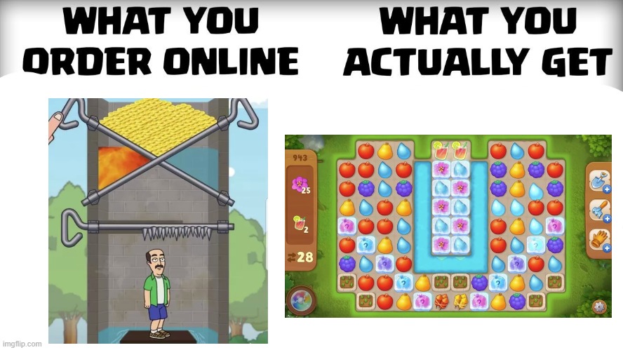 Mobile game ads | image tagged in gaming,mobile games | made w/ Imgflip meme maker