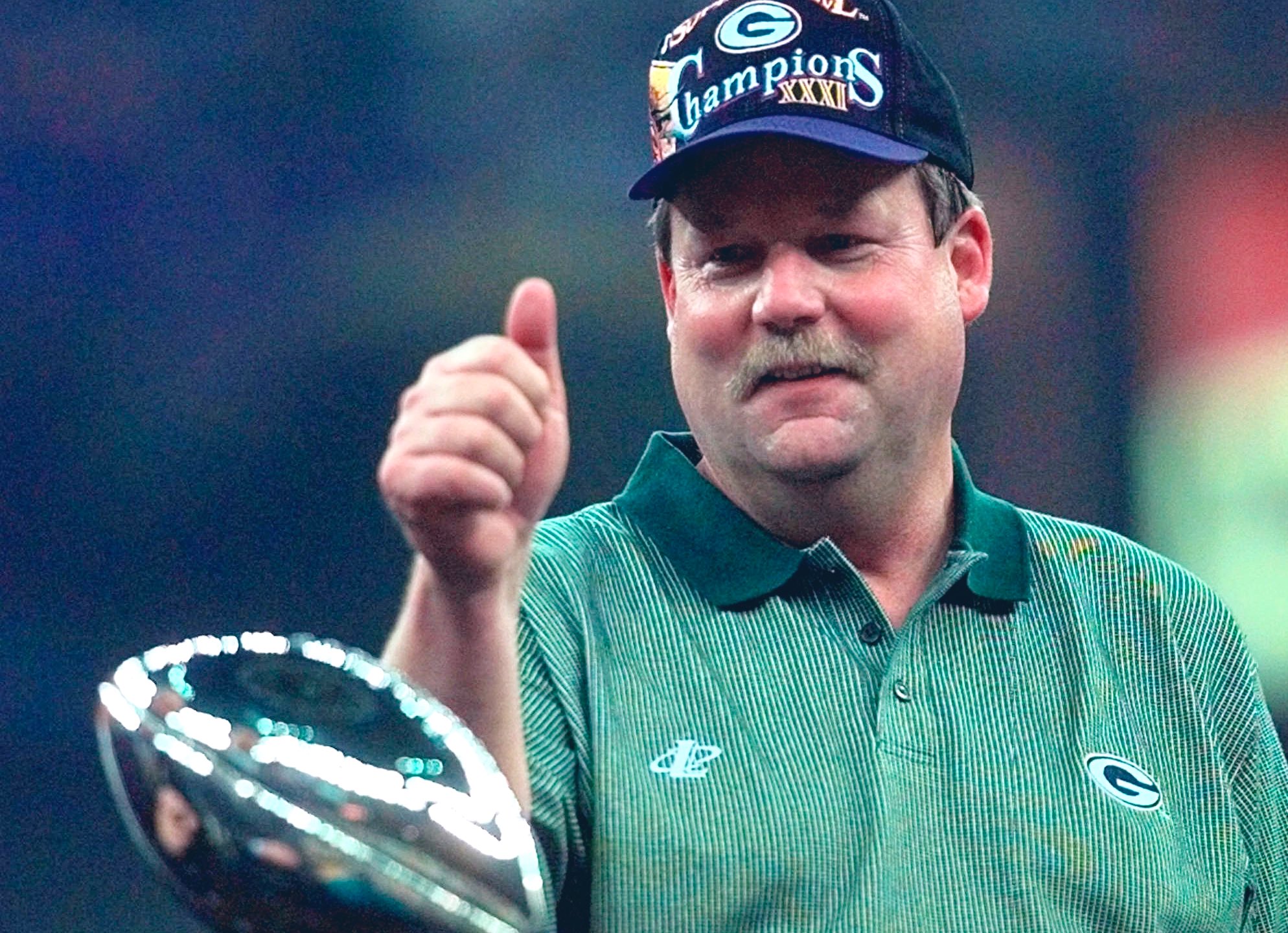 Mike Holmgren Lombardi trophy thumbs up Blank Meme Template