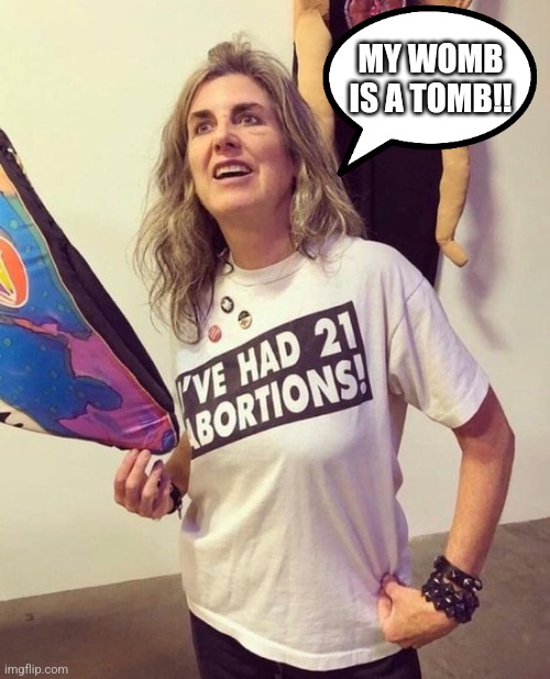MY WOMB IS A TOMB!! | image tagged in prolife | made w/ Imgflip meme maker