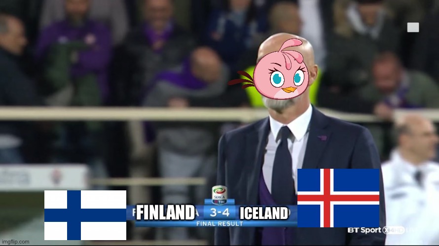 Country Battle Simulation. (Not Meant To Hurt Finland Fans.) | ICELAND; FINLAND | image tagged in bt sport x4 hd made an incredible game | made w/ Imgflip meme maker
