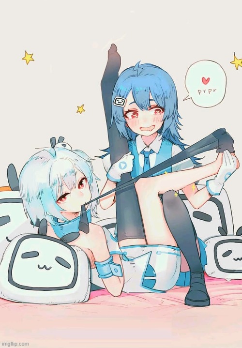 Bilibili mascot personified | image tagged in bilibili mascot personified | made w/ Imgflip meme maker