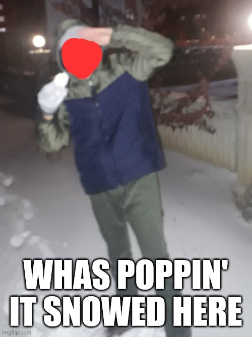 WHAS POPPIN'
IT SNOWED HERE | made w/ Imgflip meme maker