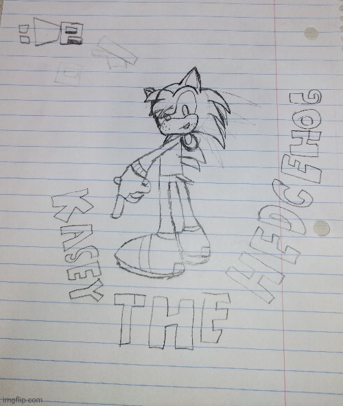 Drawing of Kasey using a base | image tagged in drawing,sonic,oc | made w/ Imgflip meme maker