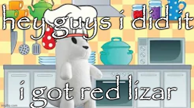 cooking with slugcat | hey guys i did it; i got red lizar | image tagged in cooking with slugcat | made w/ Imgflip meme maker