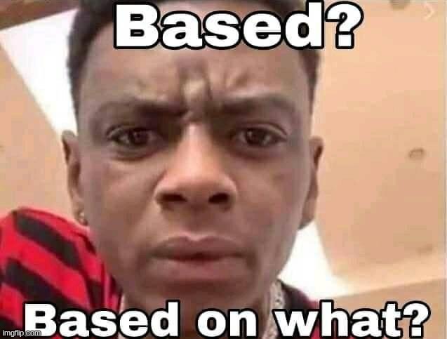 Based on what? | image tagged in based on what | made w/ Imgflip meme maker