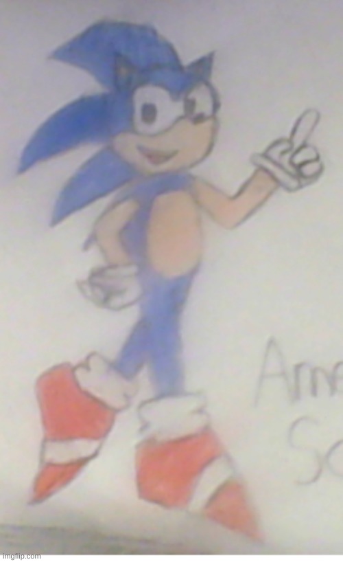 American Sonic | image tagged in sonic the hedgehog,drawing | made w/ Imgflip meme maker