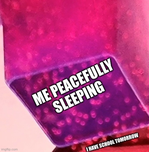 Flowing | ME PEACEFULLY SLEEPING; I HAVE SCHOOL TOMORROW | image tagged in flowing | made w/ Imgflip meme maker