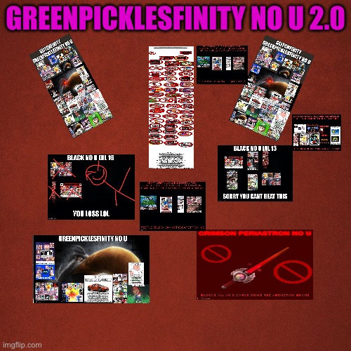 Greenpicklesfinity no u 2.0 | GREENPICKLESFINITY NO U 2.0 | image tagged in blank red background | made w/ Imgflip meme maker