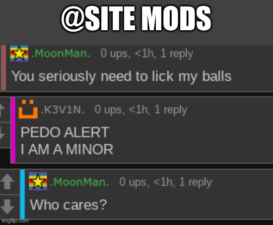 @SITE MODS | made w/ Imgflip meme maker