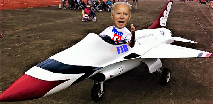 Biden in thunderbird jet Blank Meme Template