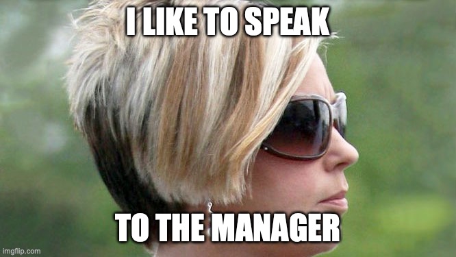 Karen | I LIKE TO SPEAK TO THE MANAGER | image tagged in karen | made w/ Imgflip meme maker