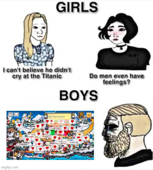 just make this because, it's just sad to me | image tagged in do men even have feelings | made w/ Imgflip meme maker
