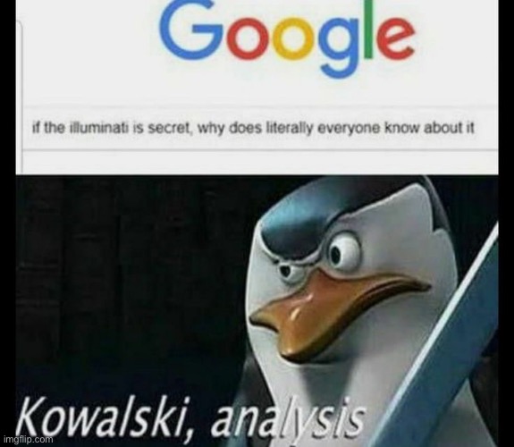 Yes 134 | image tagged in kowalski analysis,penguin,illuminati confirmed | made w/ Imgflip meme maker