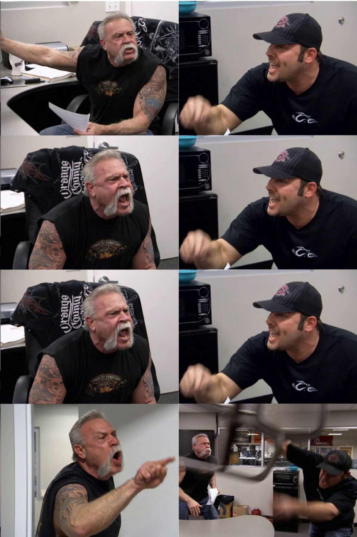 American Chopper Argument reverse Blank Meme Template