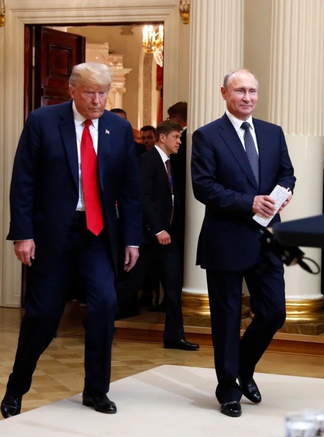 High Quality Trump following Putin Blank Meme Template