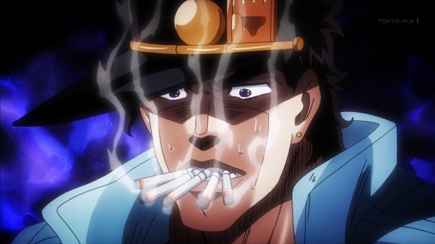 High Quality Smoking Jotaro Fake Blank Meme Template