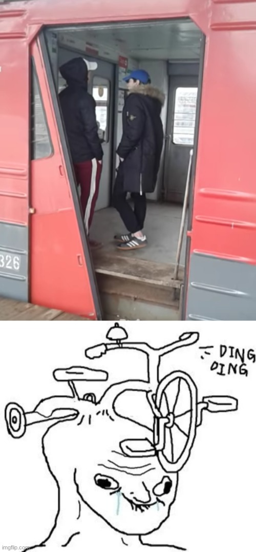 Door problem | image tagged in ding ding,memes,subway,door,fails | made w/ Imgflip meme maker