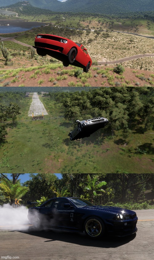 Jumped over someone drifting, Accidentally created a meme template. :  r/forza