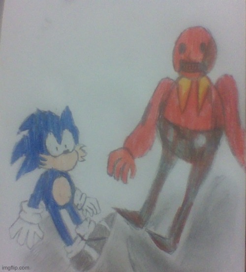 Hog and Starved Sit In An Empty Room | image tagged in sonic exe,drawing | made w/ Imgflip meme maker