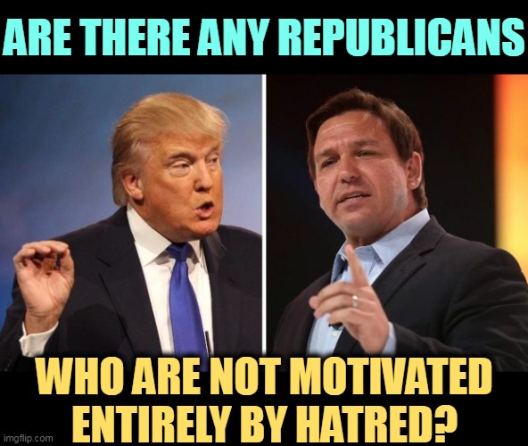 It's a contest. Who can hate more than the other guy? | ARE THERE ANY REPUBLICANS; WHO ARE NOT MOTIVATED ENTIRELY BY HATRED? | image tagged in conservative,right wing,republicans,party of hate,party of haters | made w/ Imgflip meme maker