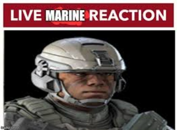 Live marine reaction | image tagged in live marine reaction | made w/ Imgflip meme maker