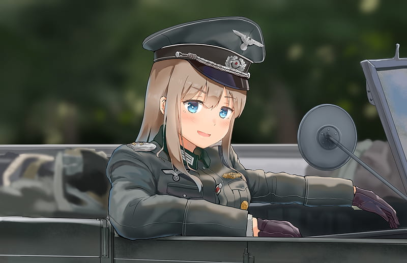 High Quality Military anime girl Blank Meme Template