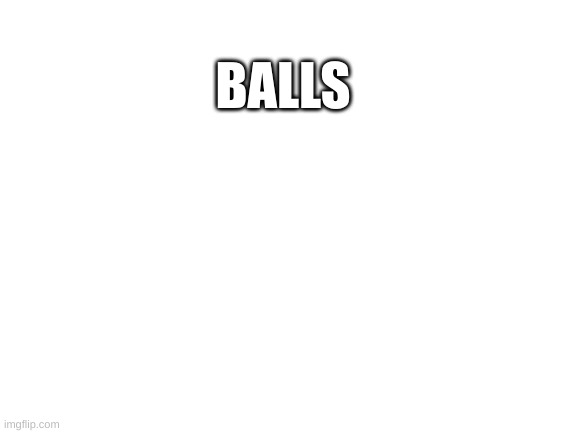 Blank White Template | BALLS | image tagged in blank white template | made w/ Imgflip meme maker