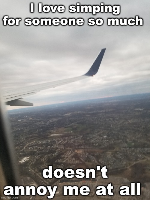 , | I love simping for someone so much; doesn't annoy me at all | made w/ Imgflip meme maker