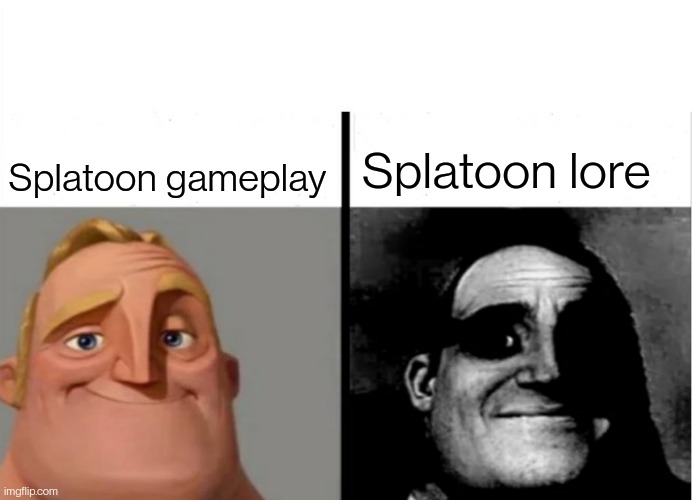 Teacher's Copy | Splatoon lore; Splatoon gameplay | image tagged in teacher's copy | made w/ Imgflip meme maker